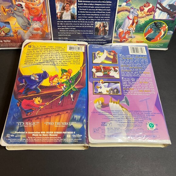 Lot of 5 Disney VHS Animated Movies Aristocats, Casper, Fox & the Hound, Trumpet - Picture 6 of 8